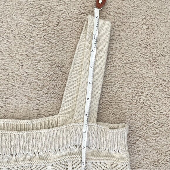 SO® Juniors Pointelle Crochet Tank Top – Size M, Boho Sleeveless Knit - Picture 8 of 9